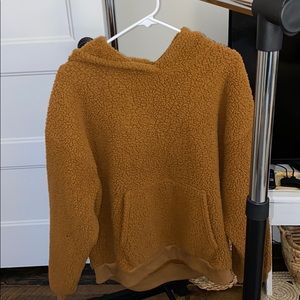 cozy burnt orange hoodie